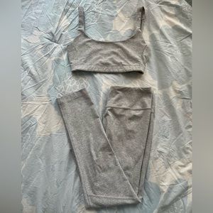 Outdoor Voices Gray Workout Set